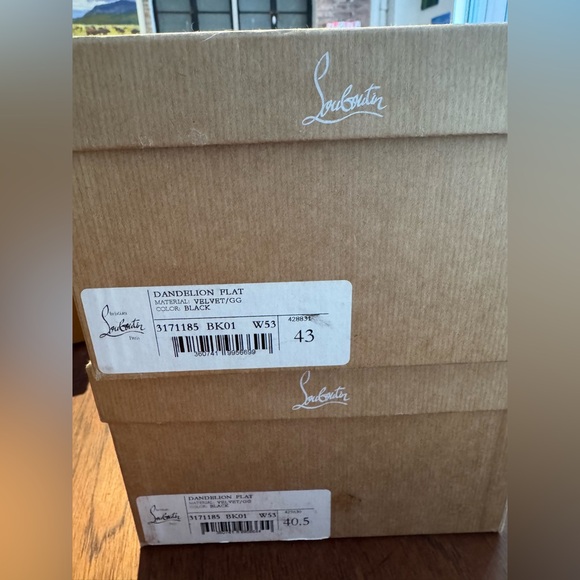 Christian Louboutin Dandelion Flat Velvet Shoe boxes 📦 - Picture 2 of 3